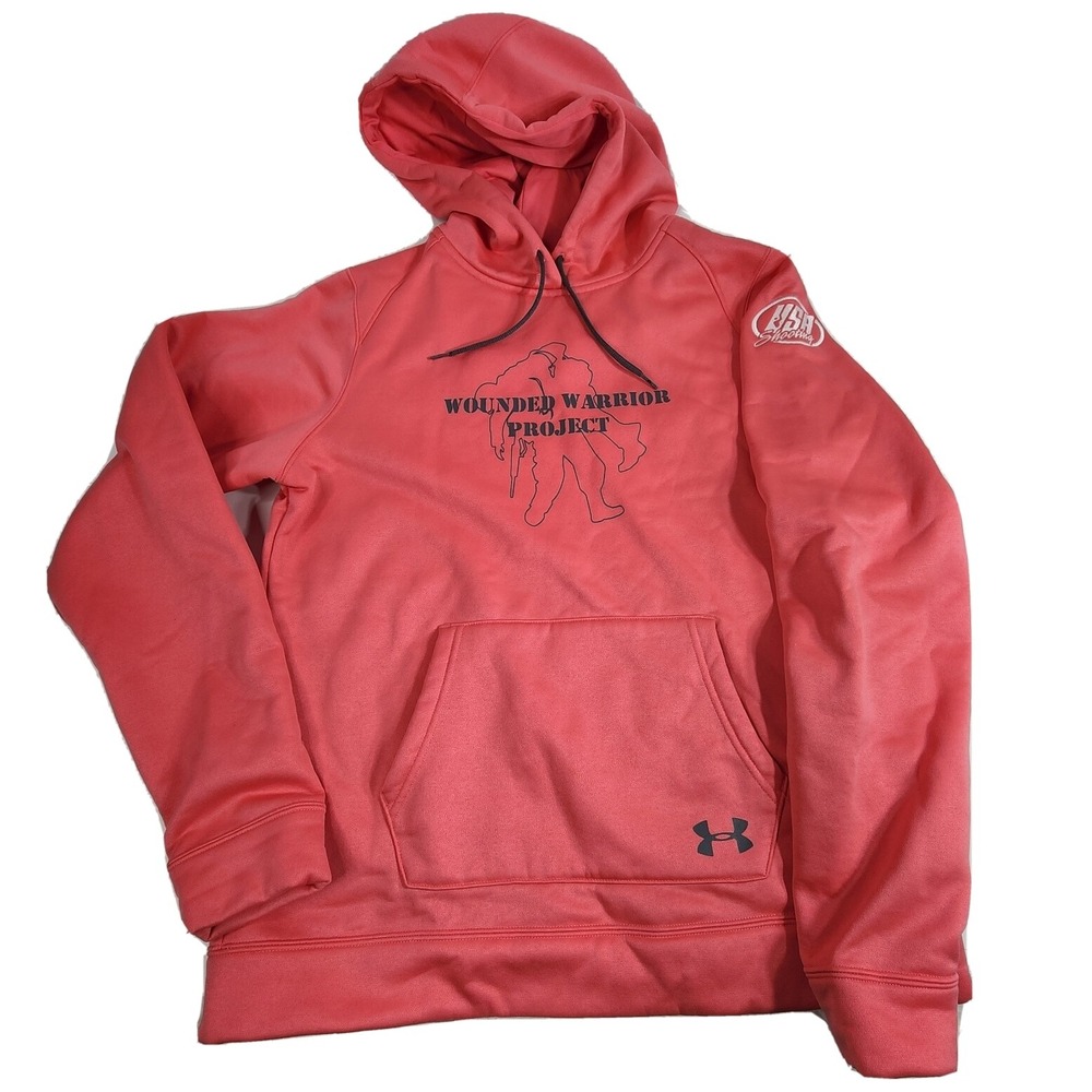Under Armour Hoodie Women's Med Coral Pink wounded warrior project USA shooting